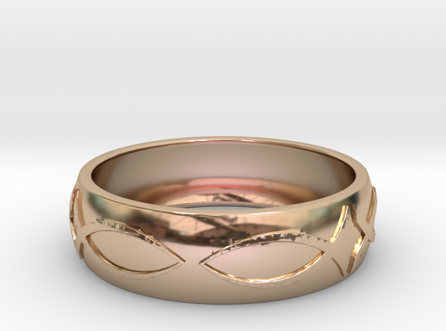 Size 10 Ring  in 14k Rose Gold Plated Brass
