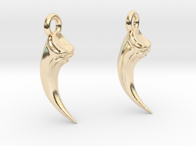 Talon Earings (pair) in 14k Gold Plated Brass