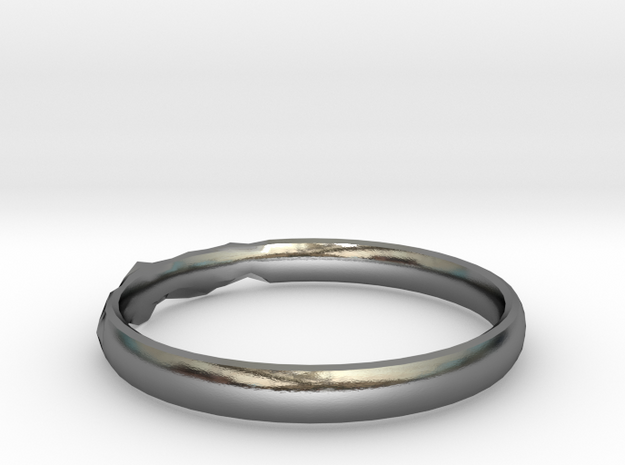 Shadow Ring US Size 8.5 in Polished Silver