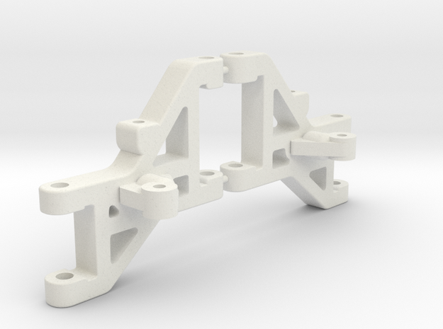 RC10DS Front arms AND Mounts in White Natural Versatile Plastic