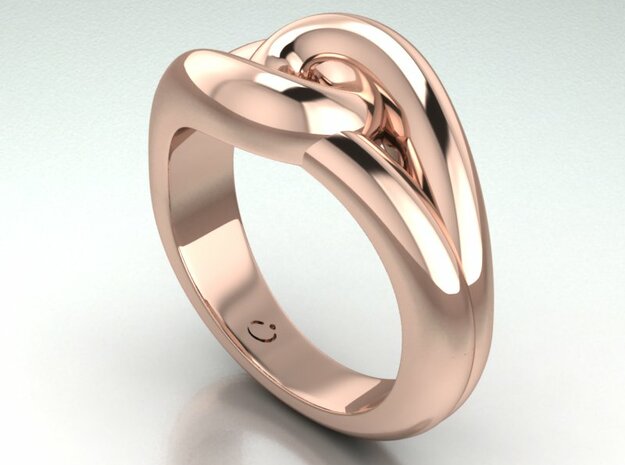 True lover's knot in 14k Rose Gold Plated Brass