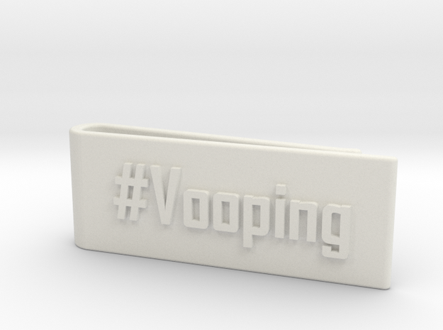 #Vooping Money Clip in White Natural Versatile Plastic