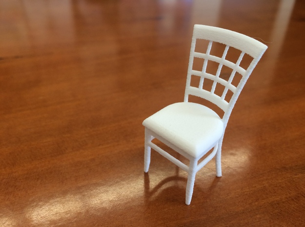 1:24 Window Back Chair in White Natural Versatile Plastic