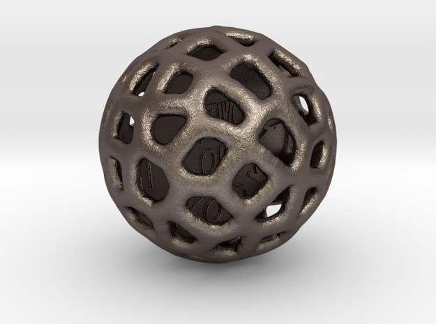 ZWOOKY Style 3406  -  Sphere in Polished Bronzed Silver Steel