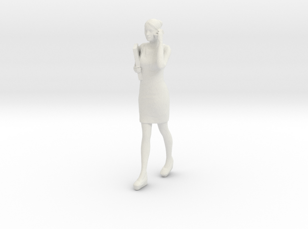 Half Scale Woman Walking in White Natural Versatile Plastic