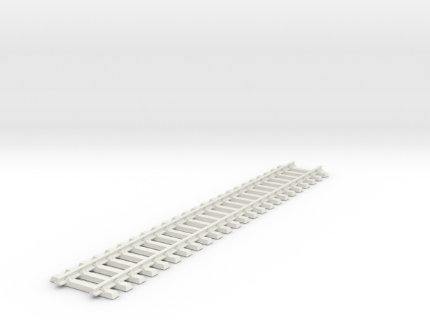 Track with sleepers(1:30 Scale) in White Natural Versatile Plastic