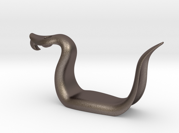 Snake in Polished Bronzed Silver Steel