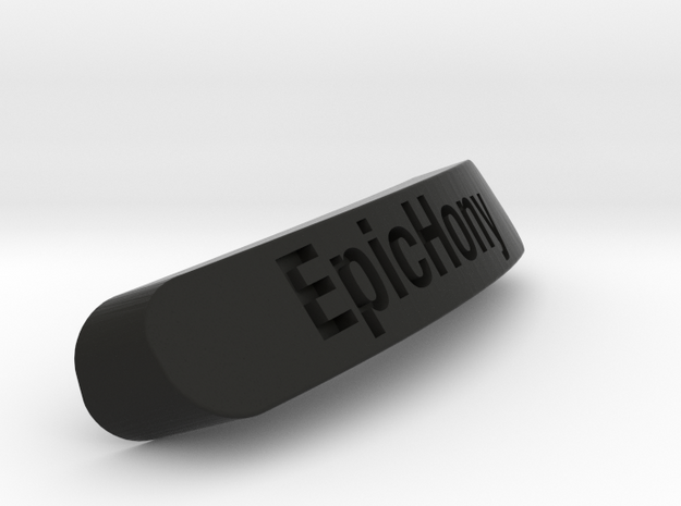 Epichony Nameplate for SteelSeries Rival in Black Natural Versatile Plastic