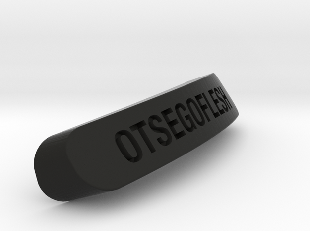 OTSEGOFLESH Nameplate for SteelSeries Rival in Black Natural Versatile Plastic