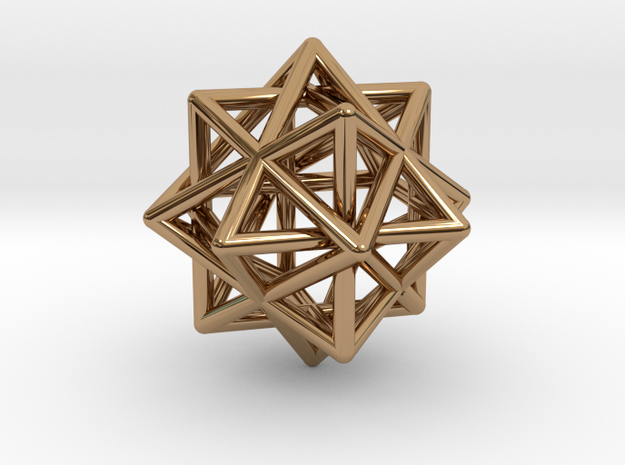 Compound of Three Octahedra in Polished Brass