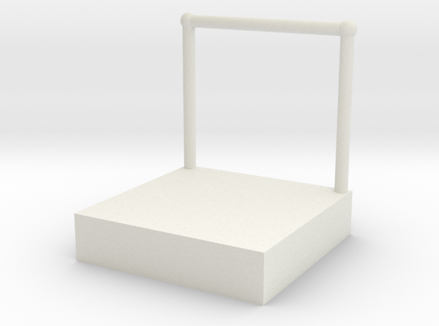 1:48 Conductor's Stand in White Natural Versatile Plastic