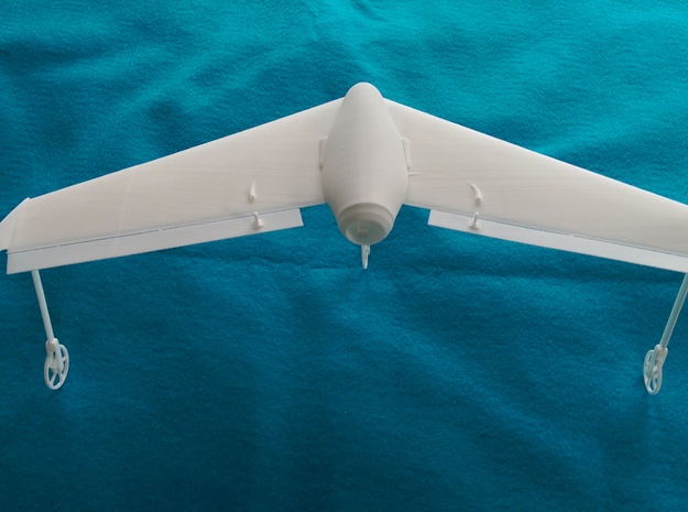 Mach 3 Micro Flying Wing in White Natural Versatile Plastic
