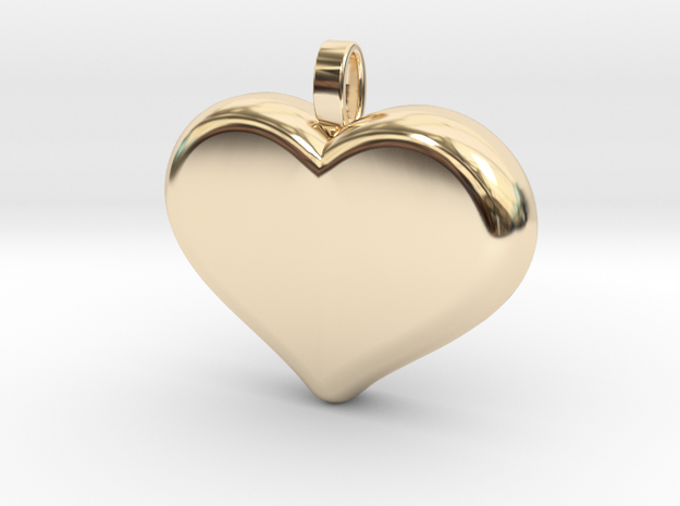 Heart2 in 14k Gold Plated Brass