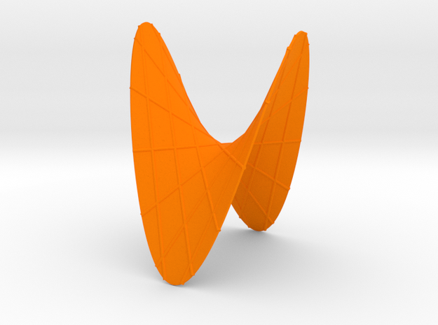 A Hyperbolic Paraboloid, with some Lines in Orange Processed Versatile Plastic