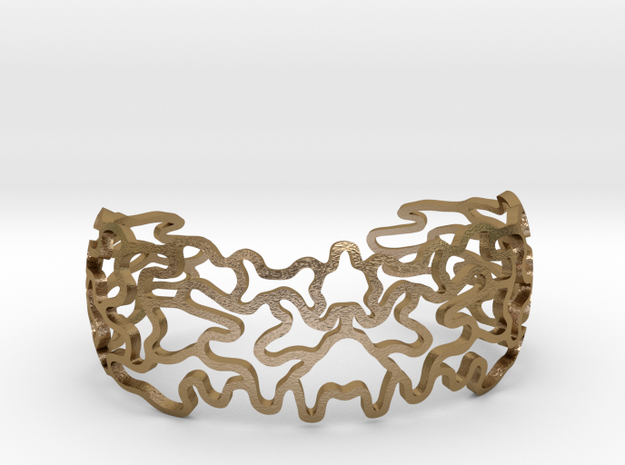 Ornamentbracelet in Polished Gold Steel