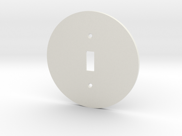 plodes® 1 Gang Toggle Switch Wall Plate in White Natural Versatile Plastic