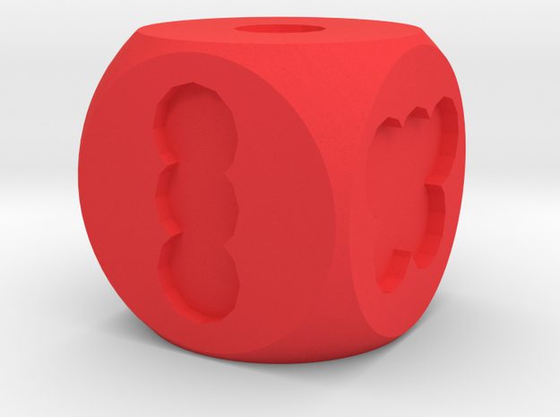 Hole Die, Standard Size 16mm in Red Processed Versatile Plastic