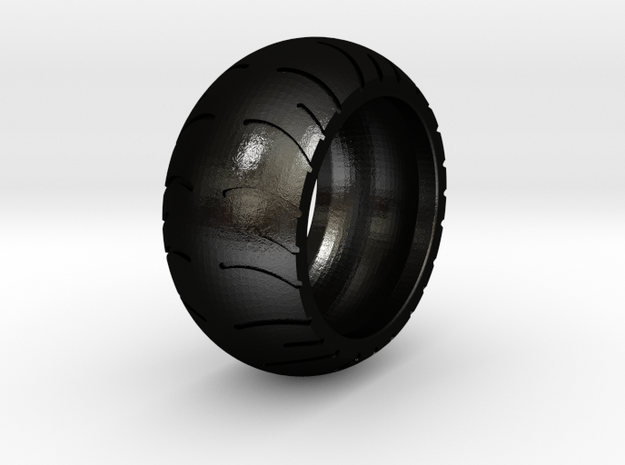 Chopper Rear Tire Ring Size 8 in Matte Black Steel