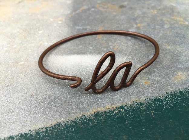 LA Wire Bracelet (Los Angeles) in Natural Brass