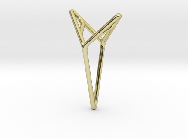 YOUNIVERSAL M, Pendant. Smooth Elegance in 18k Gold Plated Brass