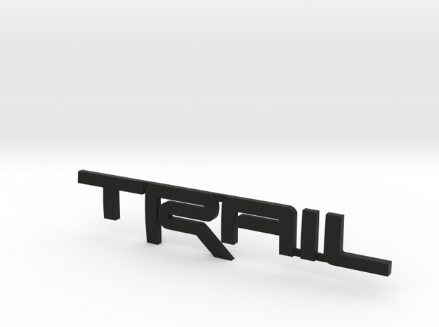 Trail Emblem - Single Print in Black Natural Versatile Plastic