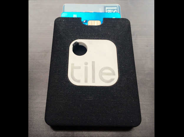 Wallet for Tile (Tracking Device) in Black Natural Versatile Plastic