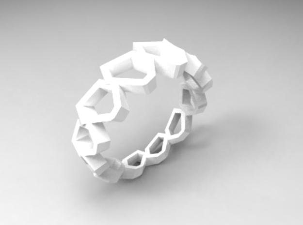 RingC1 in White Natural Versatile Plastic