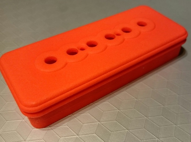 P90 guitar pickup cover in Red Processed Versatile Plastic