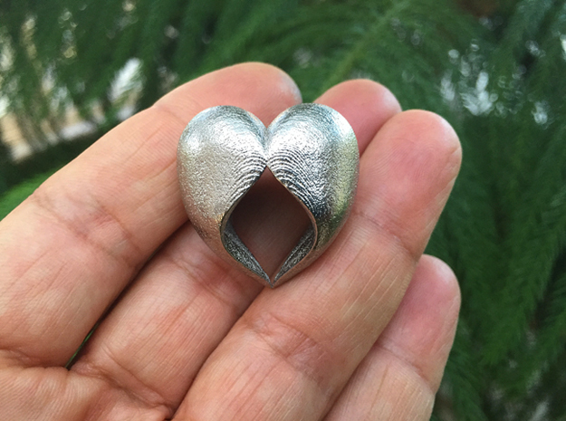 Heartful in Polished Nickel Steel