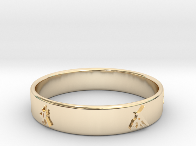 Salsa Ring 1 Ø 17.8 mm Normal in 14K Yellow Gold