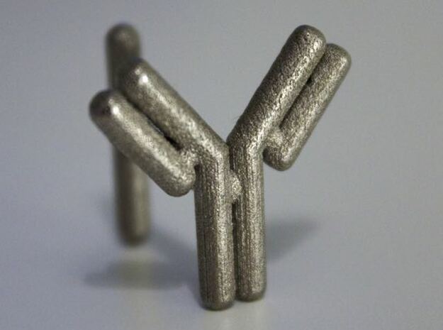 Antibody cufflink in Polished Nickel Steel