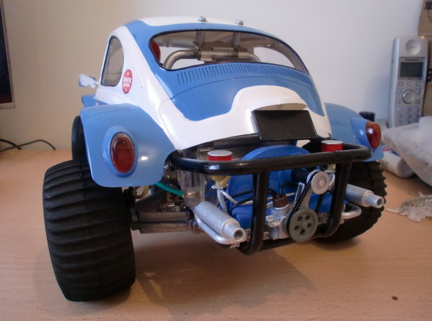 Scale engine replica for tamiya sand scorcher and  in White Processed Versatile Plastic