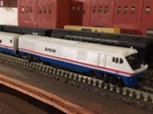 VIA / Amtrak LRC Loco (motorized end) N Scale in Smoothest Fine Detail Plastic