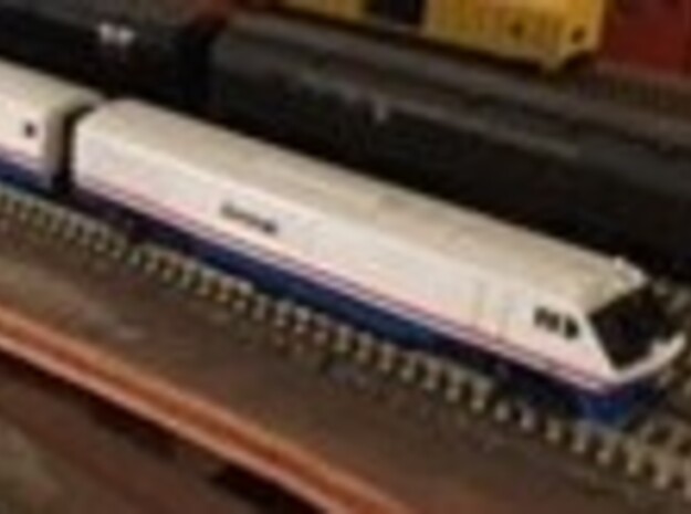 VIA / Amtrak LRC Loco (non powered end) N Scale in Tan Fine Detail Plastic