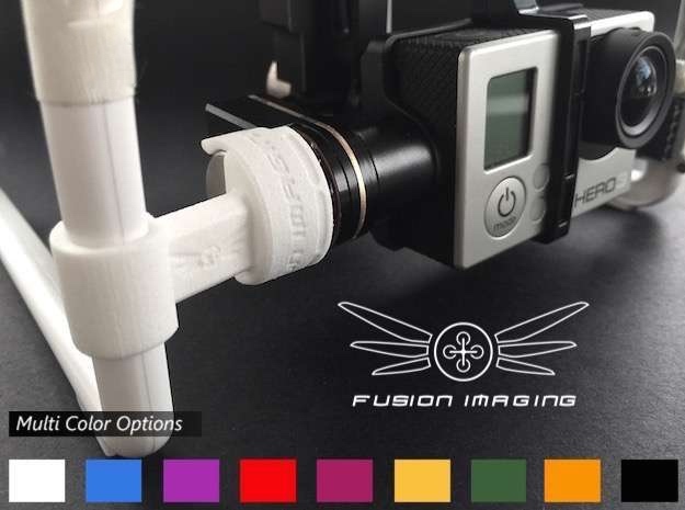 GoPro Zenmuse H3-2D Gimbal Transport Lock (V2) in White Processed Versatile Plastic