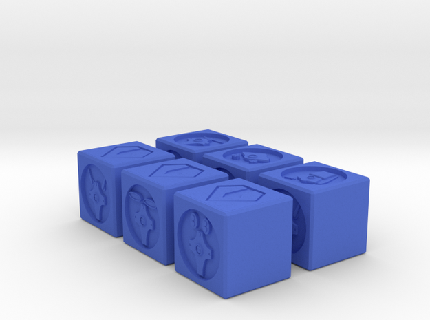 Zentreadi Spawning Dice: 16mm in Blue Processed Versatile Plastic