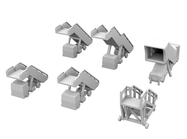 1:500 - Airstairs_v1,2,3,4,5 & 6 [x1] in Tan Fine Detail Plastic