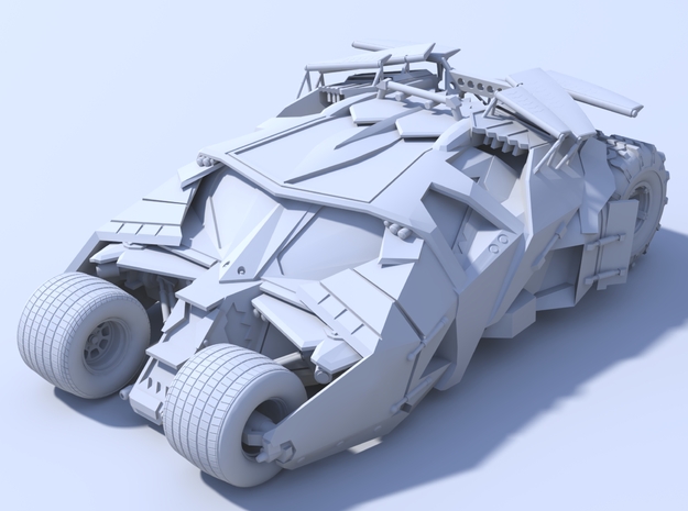 Batman - Tumbler Car [80mm & Solid] in White Natural Versatile Plastic