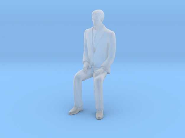 Man Sitting 16th in Smooth Fine Detail Plastic