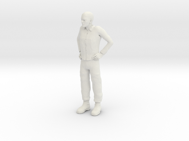 Guy standing 1/29 scale in White Natural Versatile Plastic