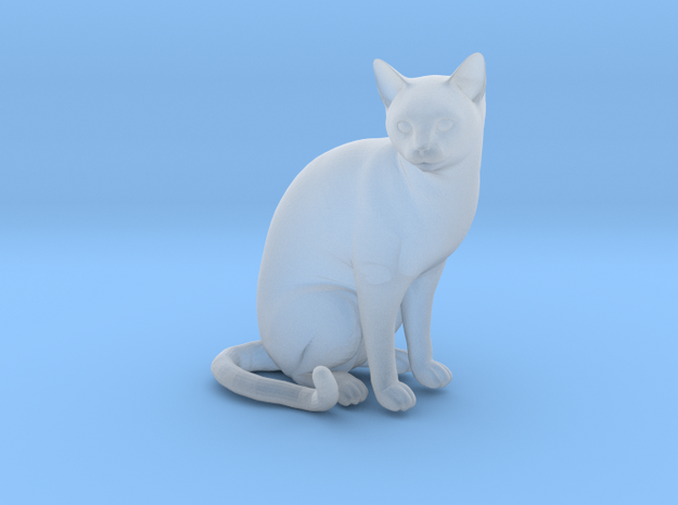 Cat sitting 1/29 scale in Smooth Fine Detail Plastic