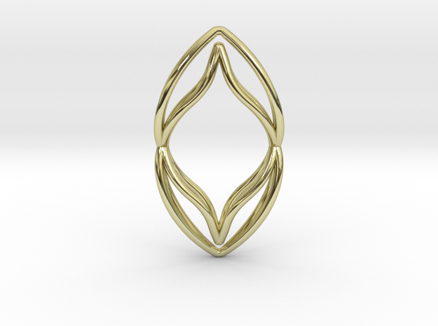 sWINGS M, Pendant. Pure Elegance. Perfect Comfort. in 18k Gold Plated Brass