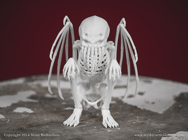 Cthulhu Skeleton in White Natural Versatile Plastic
