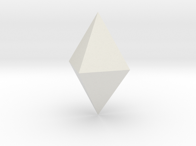Tetragonal dipyramid in White Natural Versatile Plastic
