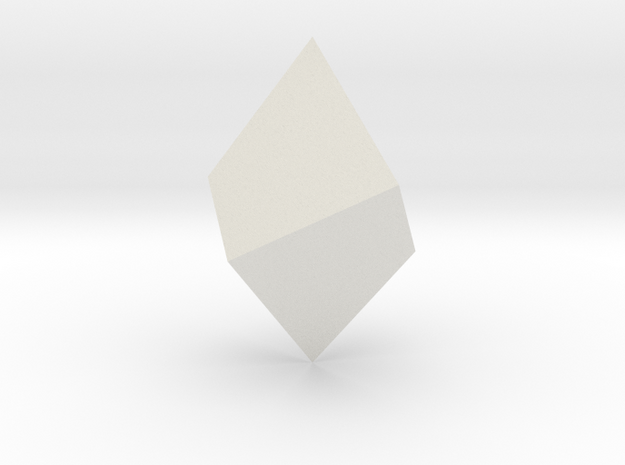 Trigonal trapezohedron in White Natural Versatile Plastic