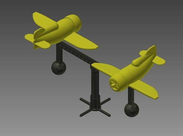 Mobile Stand (for 2 Gee Bee Racers) in White Natural Versatile Plastic