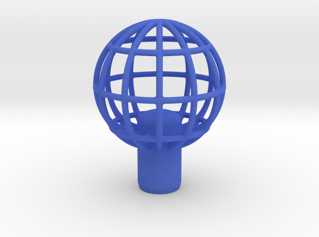 Shift Knob Globe 12x1.25 2" in Blue Processed Versatile Plastic