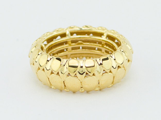 LEAFY Ring  in 18k Gold Plated Brass: Medium