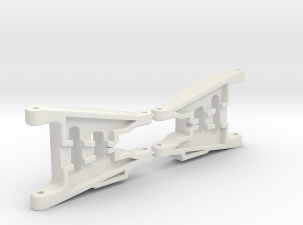 Rear Wide Arms RC10T Style in White Natural Versatile Plastic