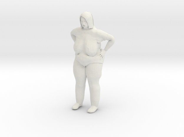 Old Fat Lady 1/29 scale in White Natural Versatile Plastic